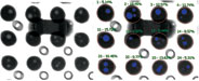 Figure 2. BGA void image with auto void calculation.